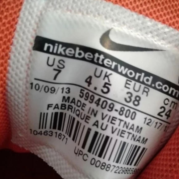 Nike Womens Air Max Thea 599409-800 pink Running Shoes Sneaker Size 7 - Picture 5 of 6